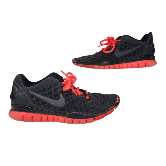 Nike Womens Shoes 5 Black Hot Pink Sneakers Tennis Nike Free Comfort Running Gym - Picture 1 of 12